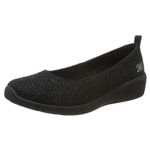 Skechers arya sweet glitz, slip on donna, nero dark black, 39 eu