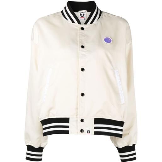 AAPE BY *A BATHING APE® bomber con applicazione - bianco