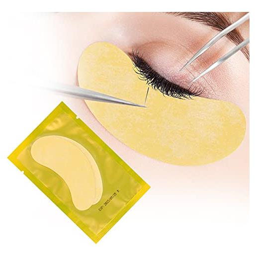Lunamoon cerotti per estensioni ciglia eyelash pads occhio patch extension ciglia pads occhi da ciglia finte eye gel patches for eyelash extension 50 paio (gold color)