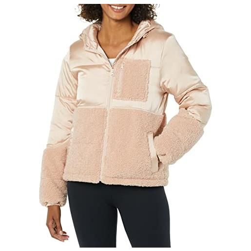 Amazon Essentials piumino in sherpa donna, rosa shocking, l