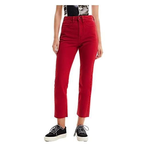 Desigual denim_javiera, 3028 cereza jeans, rosso, 46 donna