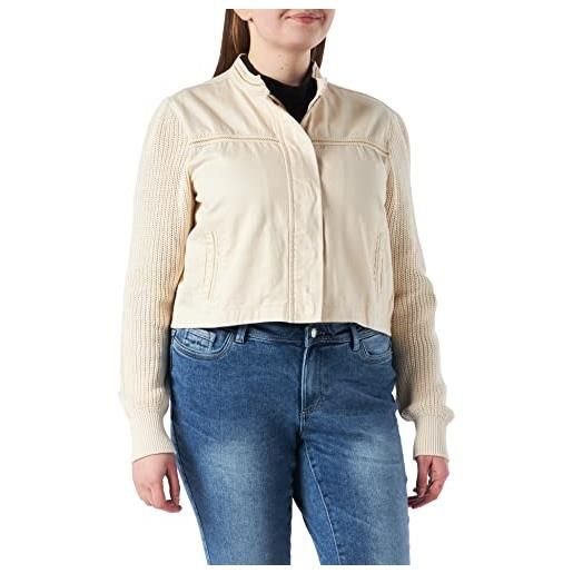 Desigual chaq_fontana giacca di jeans, white, s da donna