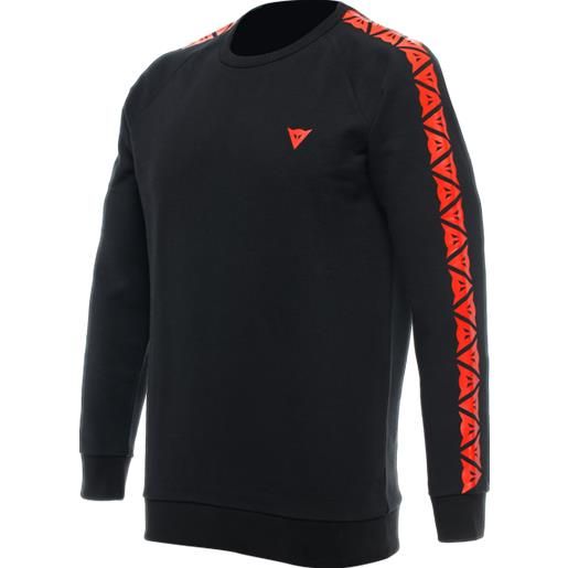 Dainese sweater stripes black/fluo-red