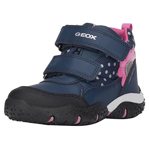 Geox b baltic girl b abx, scarpe bambine e ragazze, viola/rosa (prune/dk pink), 21 eu