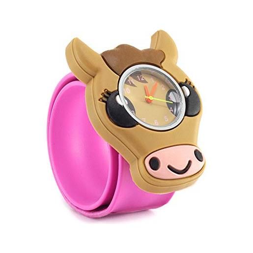 Pop Watch orologio pop cavallo - cinturino in silicone con movimento a quarti, aiuta i bambini a imparare il tempo