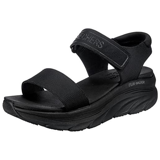 Skechers d'lux walker nuovo blocco, sandali donna, nero, 38 eu