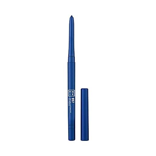 3ina makeup - the 24h automatic eye pencil 857 - blu navy - matita a lunga durata - impermeabile - formula pigmentata - texture cremosa - pennello e temperino - punta precisa - vegan - cruelty free