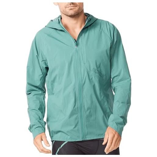 2XU light speed wp jacket giacca, starling/turmeric reflective, xl uomo