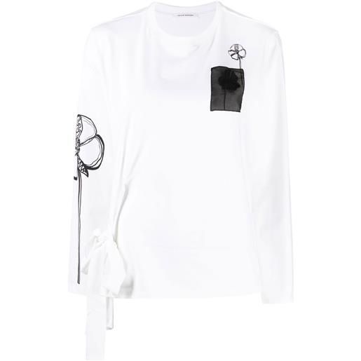 Cecilie Bahnsen t-shirt a fiori - bianco