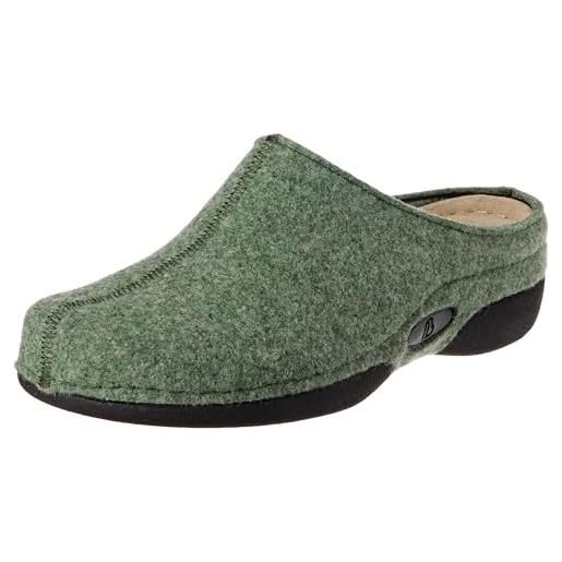 Berkemann lauren, pantofole donna, verde, 44.5 eu