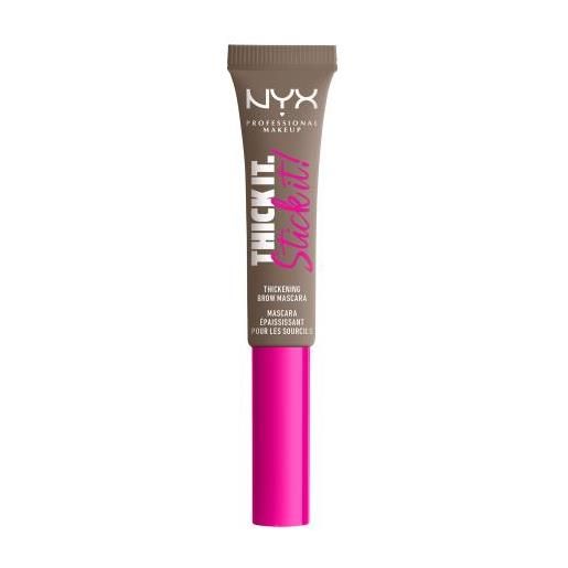 NYX Professional Makeup thick it stick it!Mascara sopracciglia a lunga tenuta 7 ml tonalità 01 taupe
