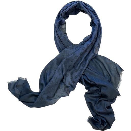 ALTEA - sciarpa stampa blu nero