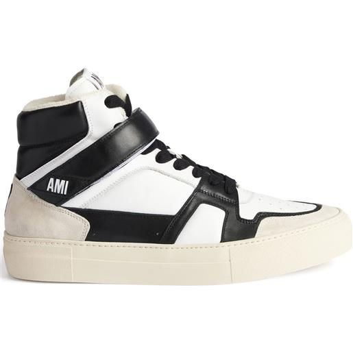 AMI Paris sneakers alte con logo - bianco