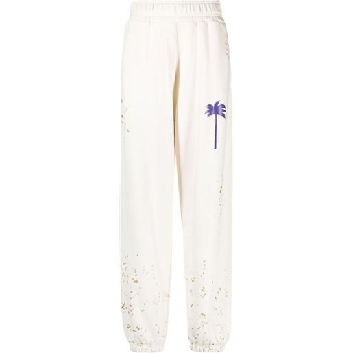 Palm Angels pantaloni sportivi con stampa - bianco