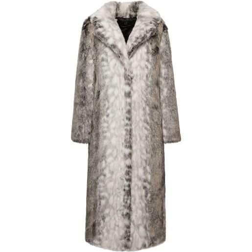 Unreal Fur cappotto kathmandu in pelliccia sintetica - grigio