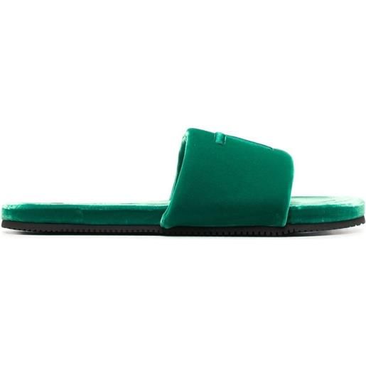 TOM FORD slippers harrison con ricamo - verde