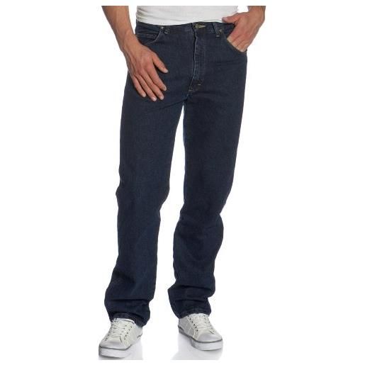 Wrangler "rigid" - jeans da uomo in stile cowboy, in denim, vestibilità fit cioccolato nero. 30w x 32l