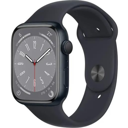 Apple watch series 8 gps 41mm cassa in alluminio color mezzanotte con cinturino sport band mezzanotte - regular