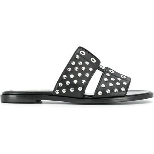 Alexander McQueen sandali slides con decorazione - nero