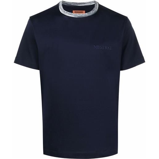 Missoni t-shirt con logo - blu