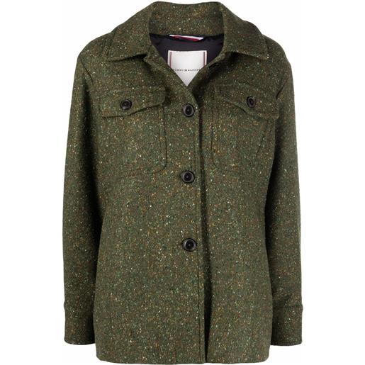 Tommy Hilfiger giacca-camicia con bottoni - verde