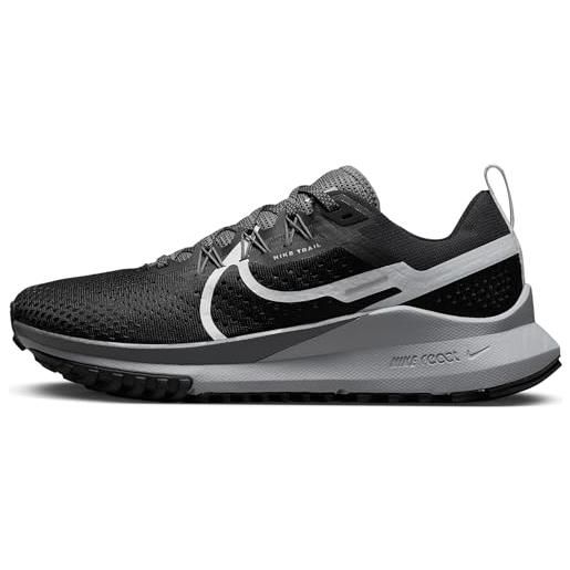 Nike react pegasus 4, women's trail running shoes donna, black/aura-dark grey-wolf grey, 42.5 eu