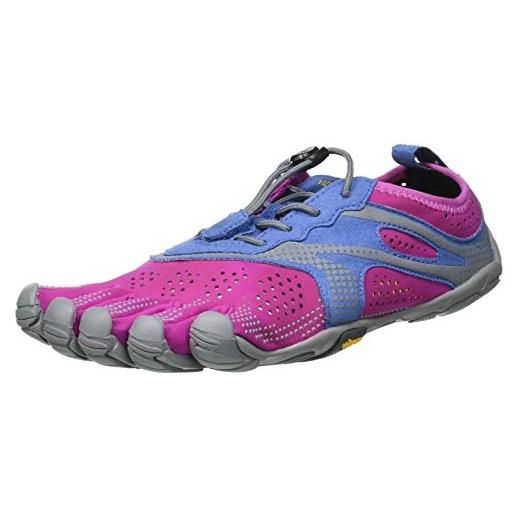Vibram five fingers v-run, scarpe da fitness all'aperto donna, multicolore (purple/blue), 36 eu