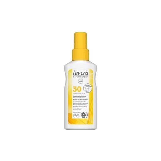 lavera sensitive sun lotion spf 30 - sun care - cosmetici naturali - vegan - protezione minerale affidabile per pelli sensibili - certificata - 100 ml