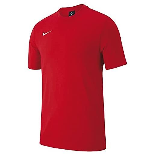 Nike team club 19 tee t-shirt, unisex bambini, university red/university red/university red/white, xs