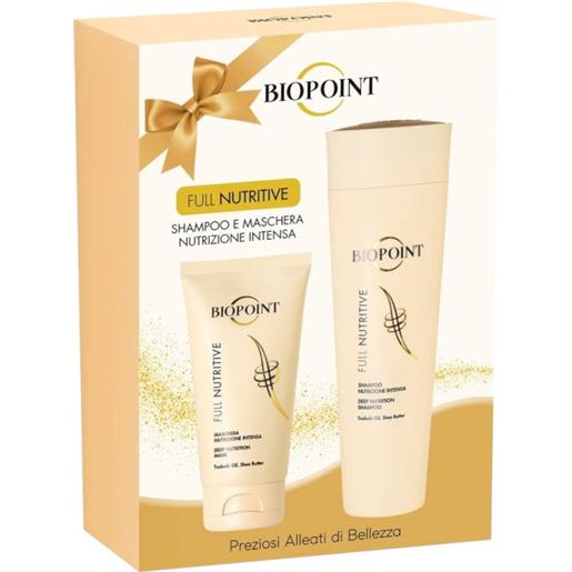 Biopoint full nutritive shampoo + maschera nutrizione intensa 200 ml shampoo + 75 ml maschera capelli