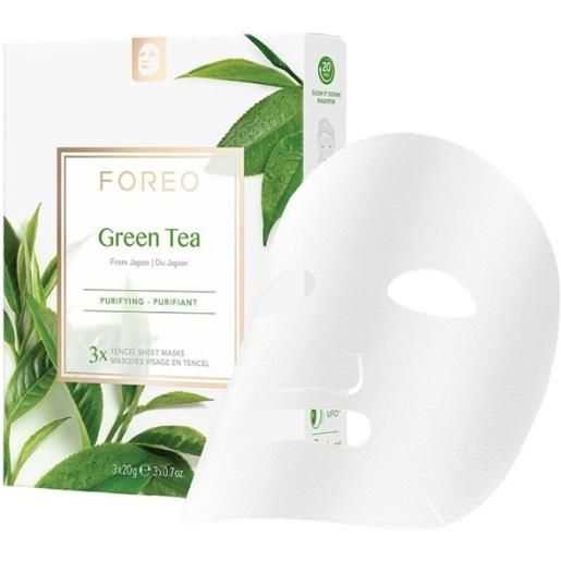 FOREO green tea - 3 maschere in tessuto purificanti