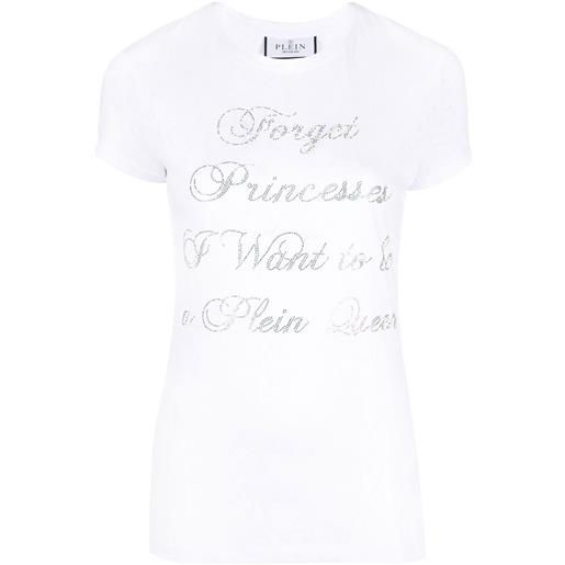 Philipp Plein t-shirt con cristalli - bianco