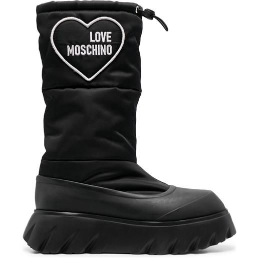 Love Moschino stivali con applicazione - nero