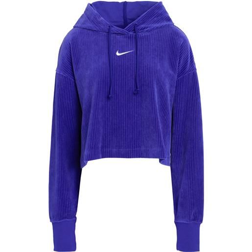 NIKE nike sportswear women's velour pullover hoodie - felpa
