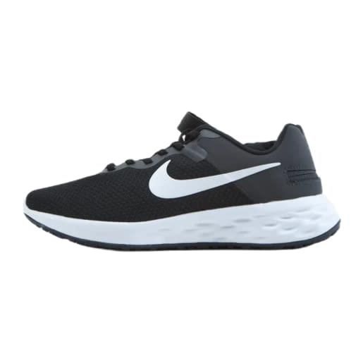Nike revolution 6 flyease next nature, scarpe da corsa su strada donna, nero (black/white-dk smoke grey-cool grey), 44.5 eu