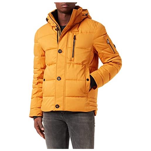 TOM TAILOR giacca con cappuccio rimovibile, uomo, marrone (flame brown 10680), s