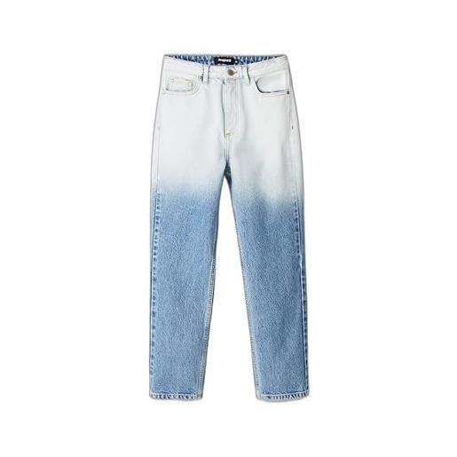 Desigual res, 5053 denim medium wash jeans, blue, 38 da donna