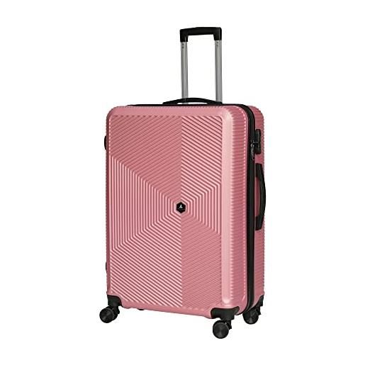 Spacewalker nova valigia cabina/medio/grande/set di 3 in abs da riciclaggio eco-responsabile, rosa, grande 76 x 49 x 29 cm, grande