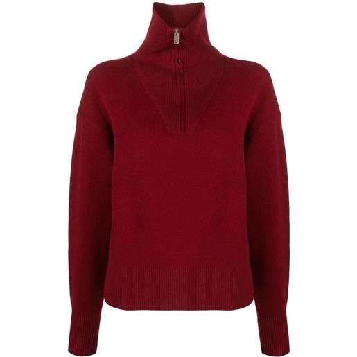 MARANT ÉTOILE maglione con mezza zip - rosso