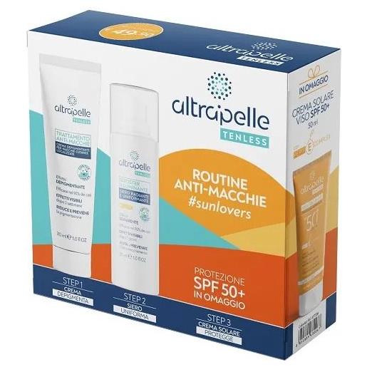 Amicafarmacia altrapelle tenless routine anti-macchia crema + siero + crema solare spf50+