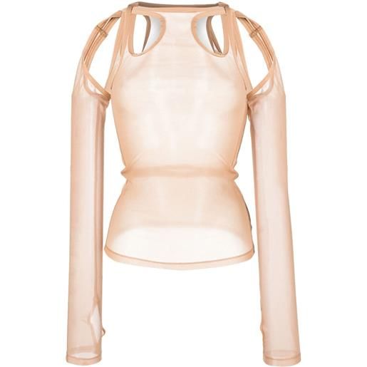 Dion Lee top a maniche lunghe - marrone