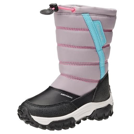 Geox j himalaya girl b ab, stivali bambine e ragazze, viola/nero (purple/black), 29 eu