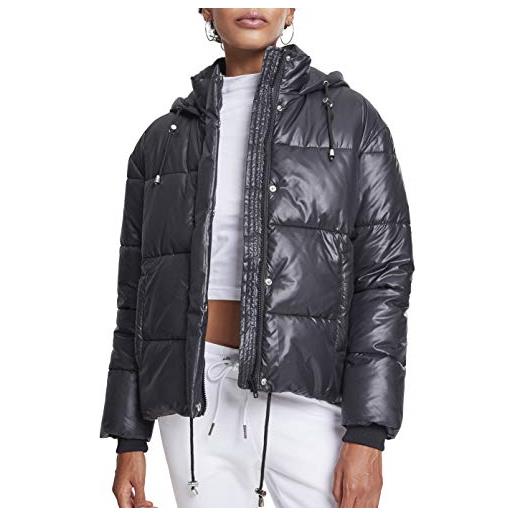 Urban Classics ladies vanish puffer jacket giacca, nero (black 00007), x-large donna