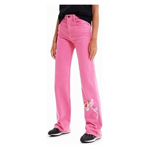 Desigual denim pink panther, 3056 turosa jeans, red, 34 da donna