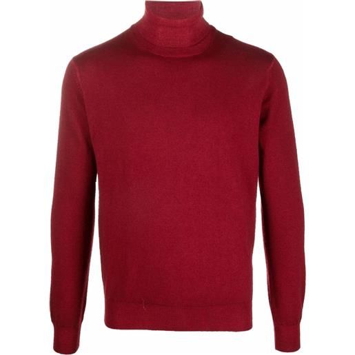 Dell'oglio maglione con dettaglio a coste - rosso