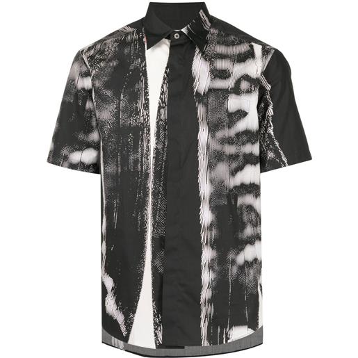 Dunhill camicia con stampa grafica - nero