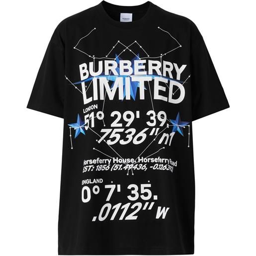 Burberry t-shirt con stampa grafica - nero