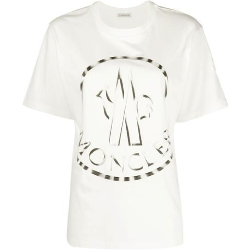 Moncler t-shirt bicolore - bianco
