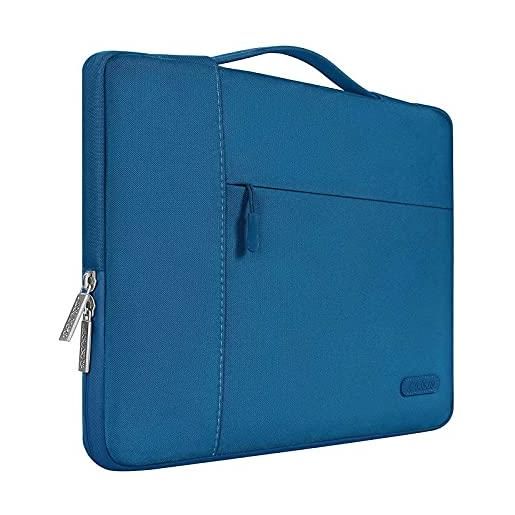MOSISO laptop sleeve borsa compatibile con mac. Book air/pro, 13-13,3 pollici notebook, compatibile con mac. Book pro 14 m3 m2 m1 chip pro max 2023-2021, poliestere multifunzionale manica, lago blu