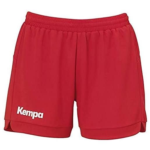 Kempa prime shorts women, pantaloncini da pallamano da donna, rosso, xs